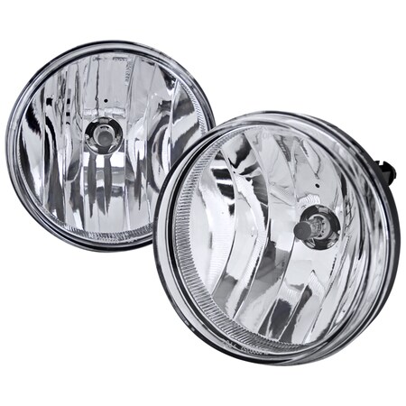 Spec-D Tuning 07-13 GMC Sierra Clear Fog Lights Without Wiring Kit LF-SIE07COEM-HZ